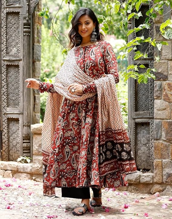 Anarkali Kurta and Pant Set with Dupatta
