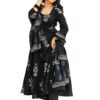 Black Printed Kurta Pant with Dupatta