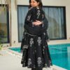 Black Printed Kurta Pant with Dupatta