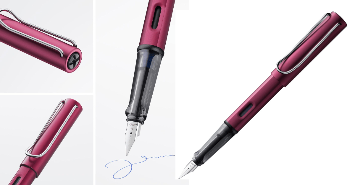 Black Purple Fountain Pen (Broad Nib)