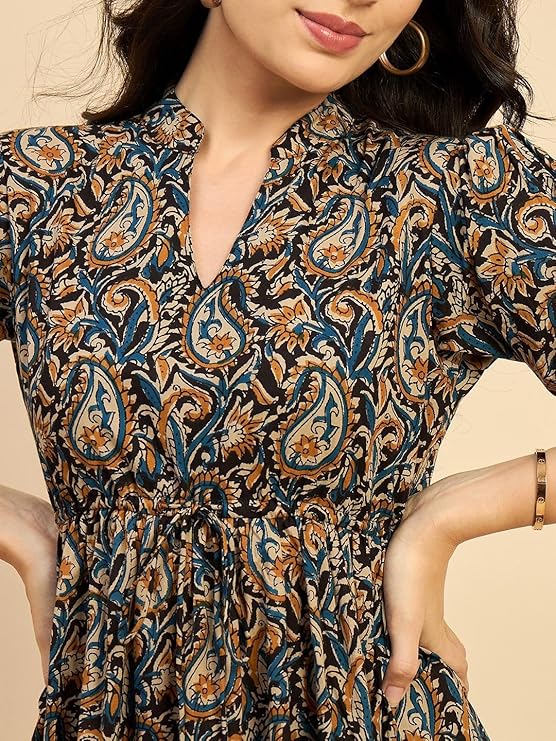 Cotton A-Line Midi Dress