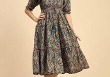 Cotton A-Line Midi Dress