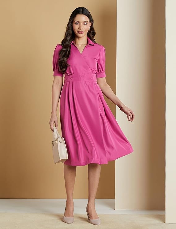 Fit & Flare Wrap Dress