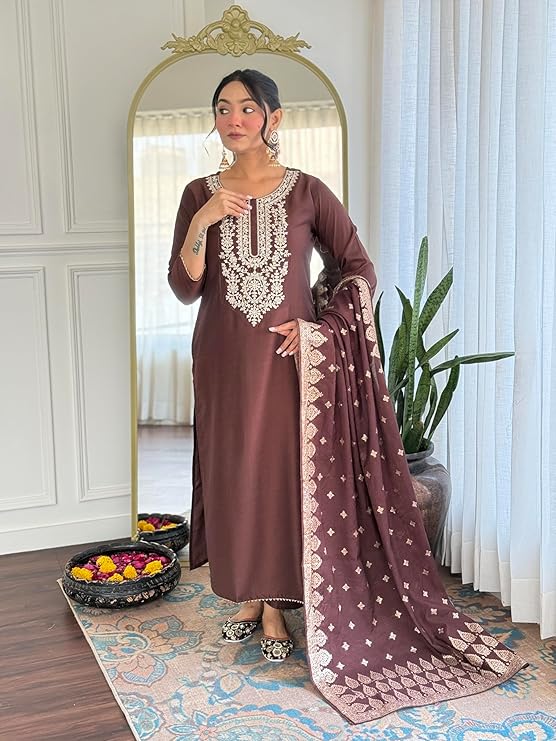 Kurta and Pant Set with Dupatta