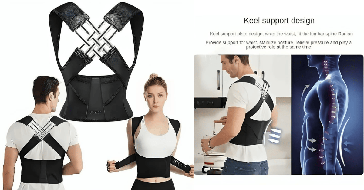 Neoprene Posture Corrector Belt – Back Pain Relief & Spine Support for Men & Women 2 Neoprene Posture Corrector Belt – Back Pain Relief & Spine Support for Men & Women