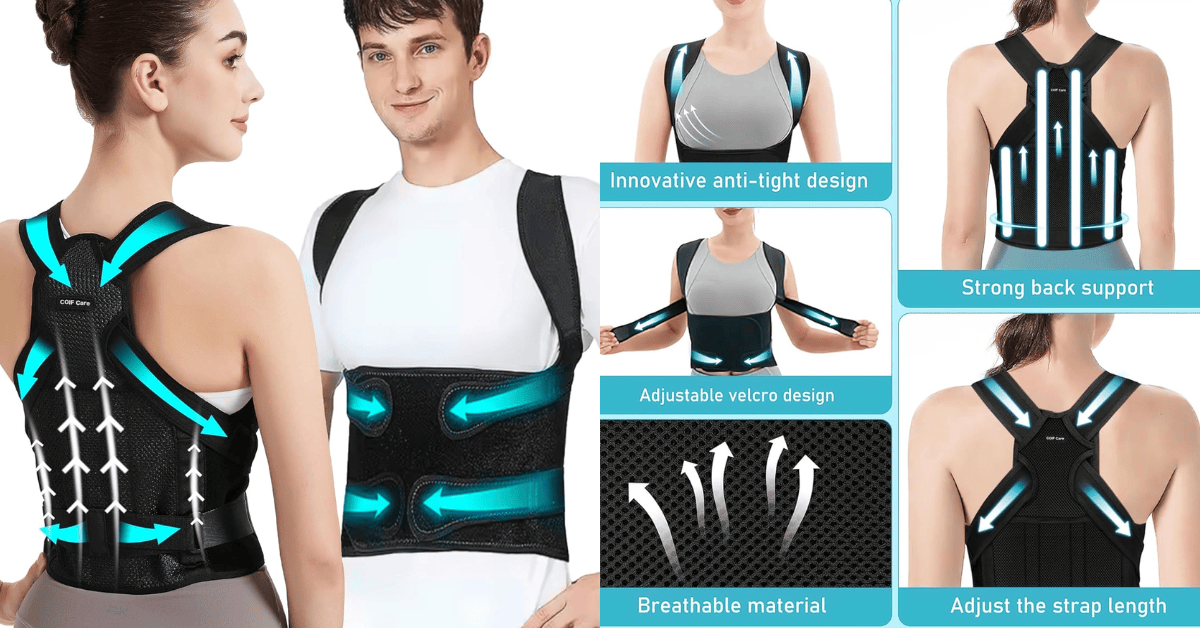 Neoprene Posture Corrector Belt – Back Pain Relief & Spine Support for Men & Women