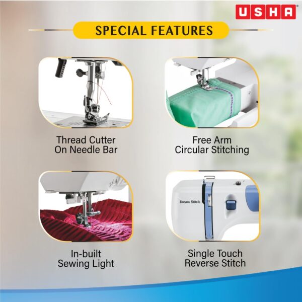 USHA Janome Dream Stitch Automatic Zig-Zag Sewing Machine