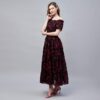 Women's Georgette Fit and Flare Maxi Dress