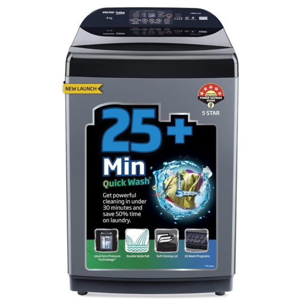 Voltas Beko 8 kg 5 Star Fully-Automatic Top Loading Washing Machine